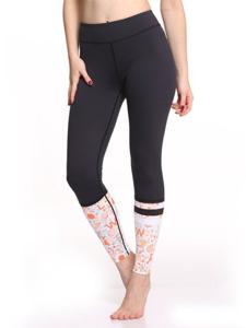 Women Patchwork Printed Workout Yoga Gym Leggings