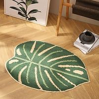 Leaf Shaped Floor Mat Tufted Carpet Bedroom Entrance Household Entrance Mat Bathroom Bathroom Water Absorbing and Non Slip Mat Lightinthebox - thumbnail