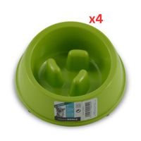 M-PETS Melamine High Back Slow Down Bowl Green 250ml (Pack of 4) M-PETS Melamine High Back Slow Down Bowl Green 250ml (Pack of 4)
