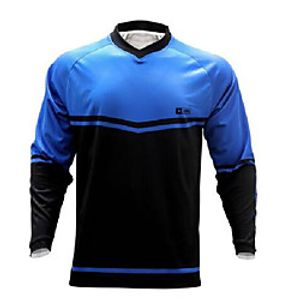 CAWANFLY Men's Long Sleeve Cycling Jersey Summer Bule  Black Stripes Bike Top Mountain Bike MTB Road Bike Cycling Quick Dry Sports Clothing Apparel  Micro-elastic Lightinthebox