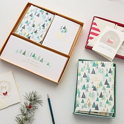 Christmas Greeting Card Small Card Blessing Card With Envelope Gift Box Christmas Holiday Gift Card Christmas Eve Wish Card Lightinthebox