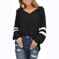 Women's Hoodie Sweatshirt Pullover Plain Active Sportswear Drawstring Black White Wine Casual Sports Hoodie Long Sleeve Top Micro-elastic Spring   Fall Lightinthebox - thumbnail