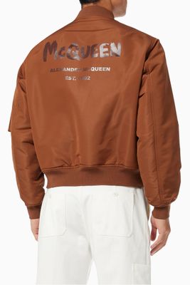 Graffiti Cropped Bomber Jacket Graffiti Cropped Bomber Jacket