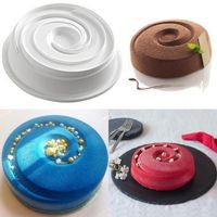 Silicone Round Vortex Spiral Cake Chocolate Mold Decorating Pans Baking Tools