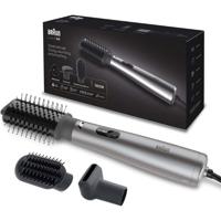 Braun Airstyler AS4.3 Airbrush, Advanced Care, Drying, Volumizing, And Smoothing, 1000 W, +2 Attachments, Super Ionic Function, Ionic Grey - BRAS430SDE