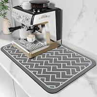 1pc Coffee Machine Mat Kitchen Bar Diatom Mud Drain Mat Quick Drying Absorbent Desktop Protective Mat Washable Heat Insulation Mat Lightinthebox