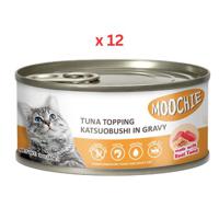 Moochie Adult Tuna Topping Katsuobushi 85G Can (Pack Of 12)