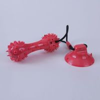 For Pet Cotton Rope Bone Shaped Dog Chew Toy - Red