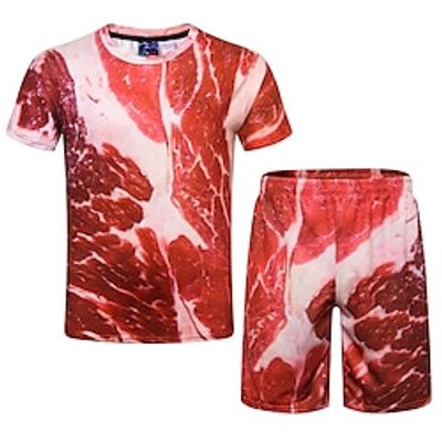 Animal Animal Outfits T-shirt Shorts Anime Graphic Shorts T-shirt For Men's Adults' 3D Print 100% Polyester Street Casual Daily miniinthebox Animal Animal Outfits T-shirt Shorts Anime Graphic Shorts T-shirt For Men's Adults' 3D Print 100% Polyester Street Casual Daily miniinthebox
