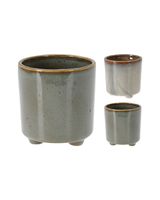 Koopman Flowerpot Porcelain 13cm Assorted 1 Piece