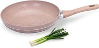 Royalford 30cm Smart Fry Pan - 5 Layer Granite Non-stick Coating Pan-(Beige)-(RF9466BGE)