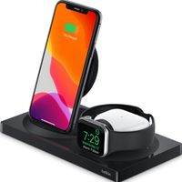 Belkin Boost Charge 3-In-1 7.5 Wireless Charger For iphone, Apple Watch & Apple Airpods V2, With Ac Adapter, Black