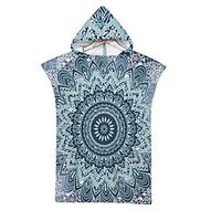 1PCS Geometric Hooded Wear Bath Towel Beach Towel Cape Seaside Dressing Bathrobe Printed Hooded Bath Towel,Beach Towels for Kids miniinthebox - thumbnail