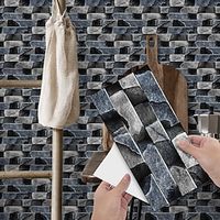122436pcs Wall Tiles Sticker Peel And Stick Vinyl Splash Back Transfer Sticker Decal For Living Room Kitchen Bathroom Adhesive Tiles 12x6Inches30x15cm Lightinthebox - thumbnail
