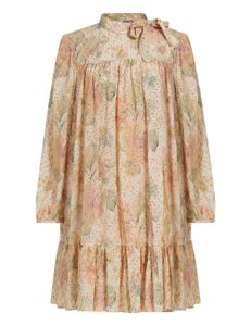 Long Sleeves Evanescent Flowers Print Tunic