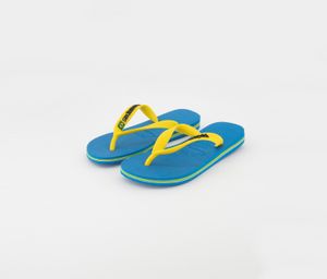 Kids Brasil Logo Slipper  Turquiose/Yellow