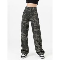 Women's Cargo Camo Camouflage Pants Trousers Full Length Fashion Streetwear Street Daily Black S M Fall Winter Lightinthebox - thumbnail