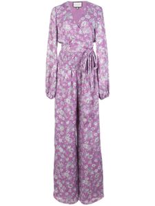 Alexis Shanice floral-print surplice jumpsuit - PURPLE