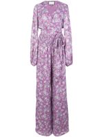 Alexis Shanice floral-print surplice jumpsuit - PURPLE - thumbnail