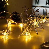 Christmas Deer String Lights 3M-20LEDs 1.5M-10LEDs Fairy Light Battery Powered Christmas Family Party Garden Holiday Christmas Tree Decoration miniinthebox - thumbnail