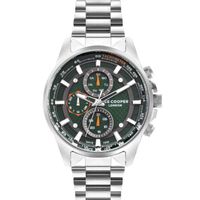 Lee Cooper Men's Multi Function Display Watch & Metal Strap, Silver - LC07852.350