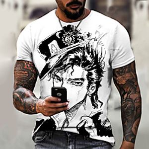 Inspired by JoJo's Bizarre Adventure Joseph Joestar T-shirt Anime 100% Polyester Anime 3D Harajuku Graphic T-shirt For Men's / Women's / Couple's miniinthebox