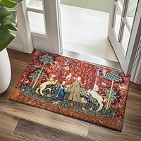 Lady Unicorn Doormat Non-Slip Oil Proof Rug Indoor Outdoor Mat Bedroom Decor Bathroom Mat Entrance Rug Vintage Door Mat Lightinthebox