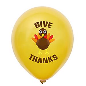 Thanksgiving Decorations 12 Inch 2.8g Thick Turkey Pumpkin Latex Balloon miniinthebox