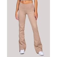 Women's Bell Bottom Pants Trousers Full Length Active Fashion Street Daily Grey Black S M Fall Winter Lightinthebox - thumbnail