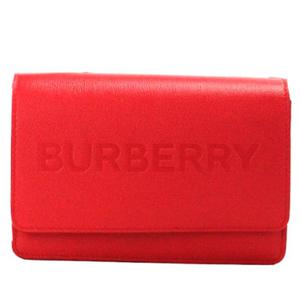 Burberry Hampshire Small Red Embossed Logo Smooth Leather Crossbody Bag - 6531