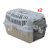 Georplast Spark Pet Carrier - Beige (Pack of 2)