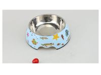 Melamine Sea Animals Stainless Steel Bowl With Anti Slip Circle On The Bottom Volume 160ML- 12x12x4.5Cm