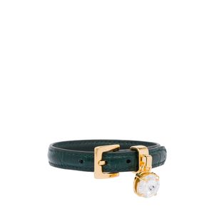 Madras leather bracelet