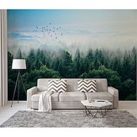 3D Simple Nature Forest Mural Bedroom Sofa Background Wallpaper Leisure Cafe Homestay Custom Wallcloth miniinthebox - thumbnail