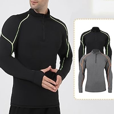 Men's Gym Shirt Compression Shirt Fitness Shirt Men Tops Zip Polo Stand Collar Long Sleeve Sports Outdoor Vacation Going out Casual Daily Quick dry Sweat wicking Breathable High Elasticity Plain Lightinthebox Men's Gym Shirt Compression Shirt Fitness Shirt Men Tops Zip Polo Stand Collar Long Sleeve Sports Outdoor Vacation Going out Casual Daily Quick dry Sweat wicking Breathable High Elasticity Plain Lightinthebox