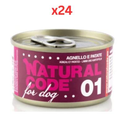 Natural Code Lamb & Potatoes Cooking Water Wet Dog Food 90G (Pack of 24)