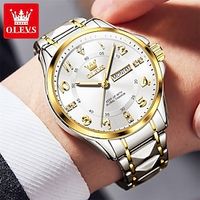 New Olevs Brand Men'S Watches Luminous Calendar Week Display Chronograph Multifunction Quartz Watch Waterproof Sports Men'S Watches Lightinthebox - thumbnail