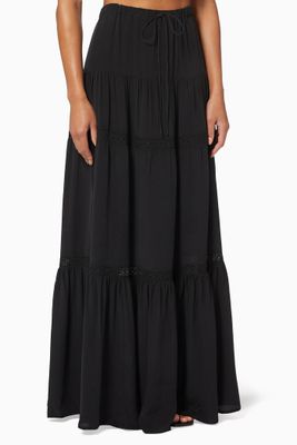 Adalyia 2 in 1 Maxi Skirt in Silk Adalyia 2 in 1 Maxi Skirt in Silk