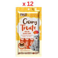 Pet8 Creamy Treats Tuna & Salmon Flavor For Cat 15g (Box of 12 pcs)