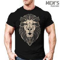 Men's Plus Size T shirt Tee Big and Tall Graphic Crew Neck Short Sleeve Spring  Summer Vintage Streetwear Comfortable Casual Sports Tops Lightinthebox - thumbnail
