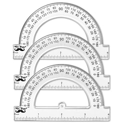 Small Protractor 4 Inch Protractor Pack of 3 Protractor Ruler Drafting ...