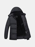 Plus Size Hoody Black Coat