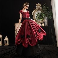 Princess Shakespeare Gothic Vintage Inspired Medieval 19th Century Dress Party Costume Prom Dress Women's Costume Vintage Cosplay Party Evening Party Masquerade 3/4-Length Sleeve Ball Gown Dress miniinthebox - thumbnail