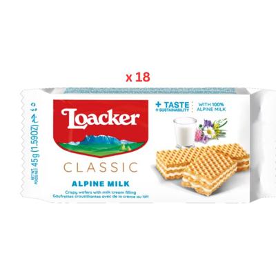 Loacker Classic Alpine Milk Wafers 18 X 175Gm