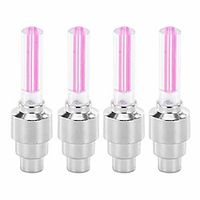 cycling valve caps, 4 pcs bike bicycle led wheel lights valve lamp valve core light for bicycle mountain bike Lightinthebox - thumbnail