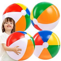 1pc Beach Balls - Large Rainbow Beach Ball Inflatable Pool Toys for Party Supplies Decorations Adults Kids Birthday Luau Summer Beach Water Games Beachball Party Favors Lightinthebox