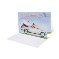 Legami Greeting Card - Large - Wedding Car - Car (11.5 x 17 cm) - thumbnail