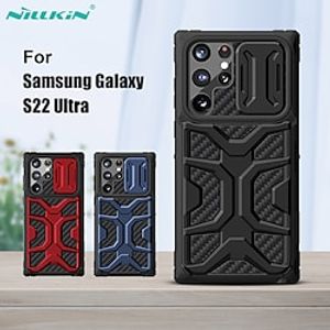 Phone Case For Samsung Galaxy Back Cover S22 Ultra with Windows Full Body Protective Four Corners Drop Resistance Armor TPU PC Lightinthebox