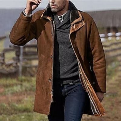 Men's Winter Jacket Leather Jacket Suede Jacket Outdoor Daily Wear Warm Fall Winter Plain Fashion Streetwear Lapel Regular Black Brown Dark Blue Gray Jacket Lightinthebox Men's Winter Jacket Leather Jacket Suede Jacket Outdoor Daily Wear Warm Fall Winter Plain Fashion Streetwear Lapel Regular Black Brown Dark Blue Gray Jacket Lightinthebox