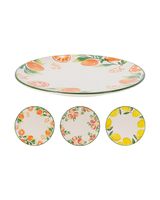 Koopman 26cm Plate Stoneware Assorted 1 Piece